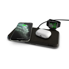 ZENS Liberty Dual Wireless Charger Qi 2x15W Apple fast Fabric