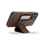 DECODED MagSafe Card/Stand Leather Sleeve Brown