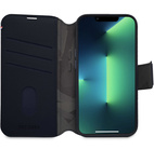 DECODED Leather Detachable Wallet Case w/MagSafe  for iPhone 14 Plus - Navy