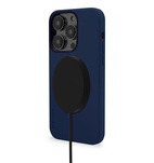 DECODED Silicone Backcover w/MagSafe for iPhone 14 Pro Max - Navy Peony