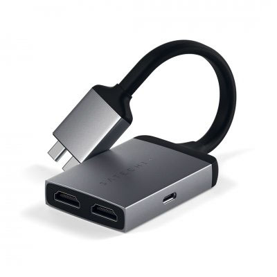 Satechi USB-C Dual HDMI 4K 60Hz Adapter Space Grey