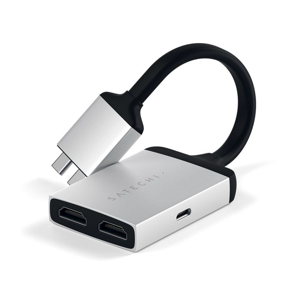 Satechi USB-C Dual HDMI 4K 60Hz Adapter Silver