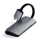 Satechi USB-C Aluminum MultiPort Dual 4K HDMI Adapter Space Grey