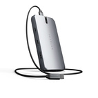 Satechi USB-C On-the-Go Aluminum MultiPort + Ethernet Adapter Space Grey