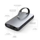 Satechi USB-C On-the-Go Aluminum MultiPort + Ethernet Adapter Space Grey