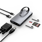 Satechi USB-C On-the-Go Aluminum MultiPort + Ethernet Adapter Space Grey