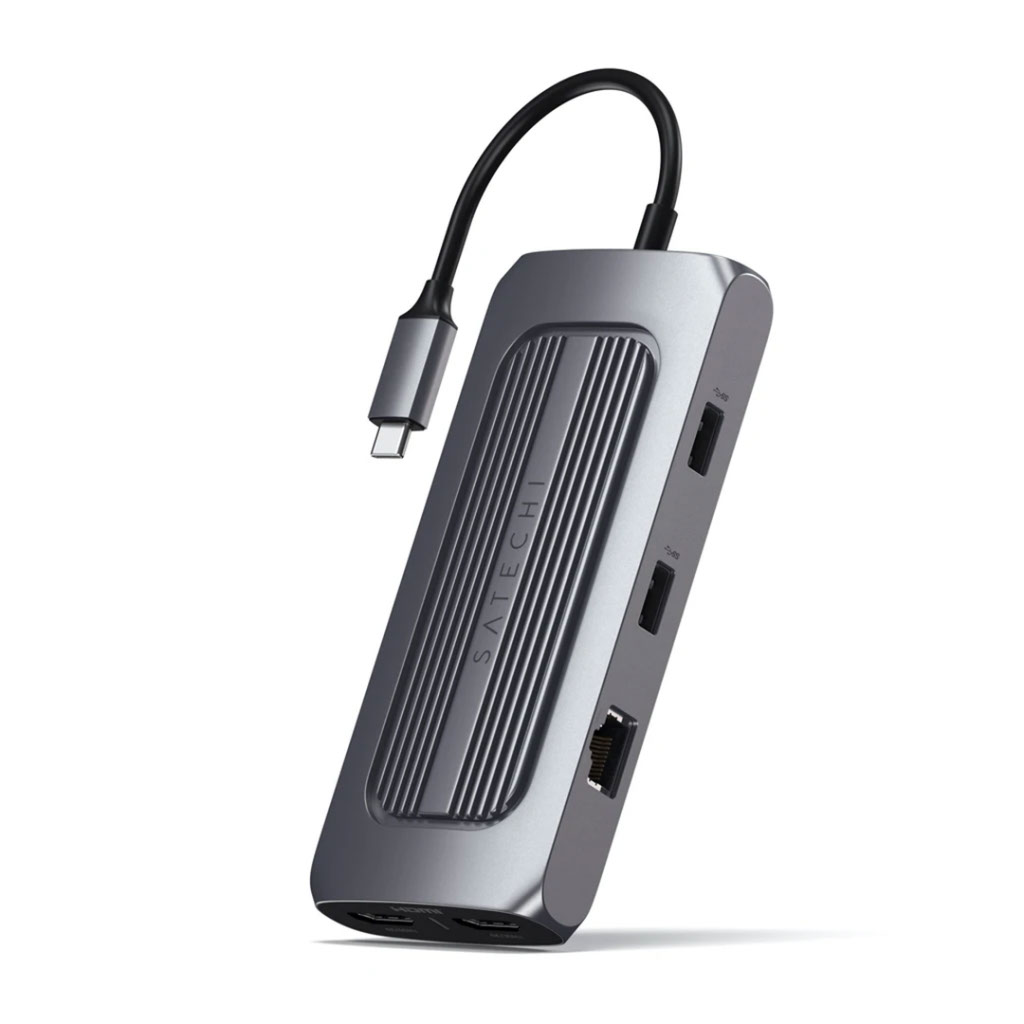 Satechi USB-C Aluminum MultiPort MX Dual 4K HDMI /Ethernet Adapter Space Grey
