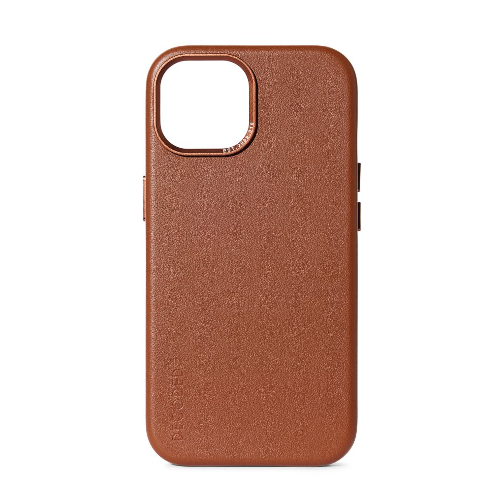 DECODED Leather Backcover w/MagSafe for iPhone 15 Pro Max - Tan