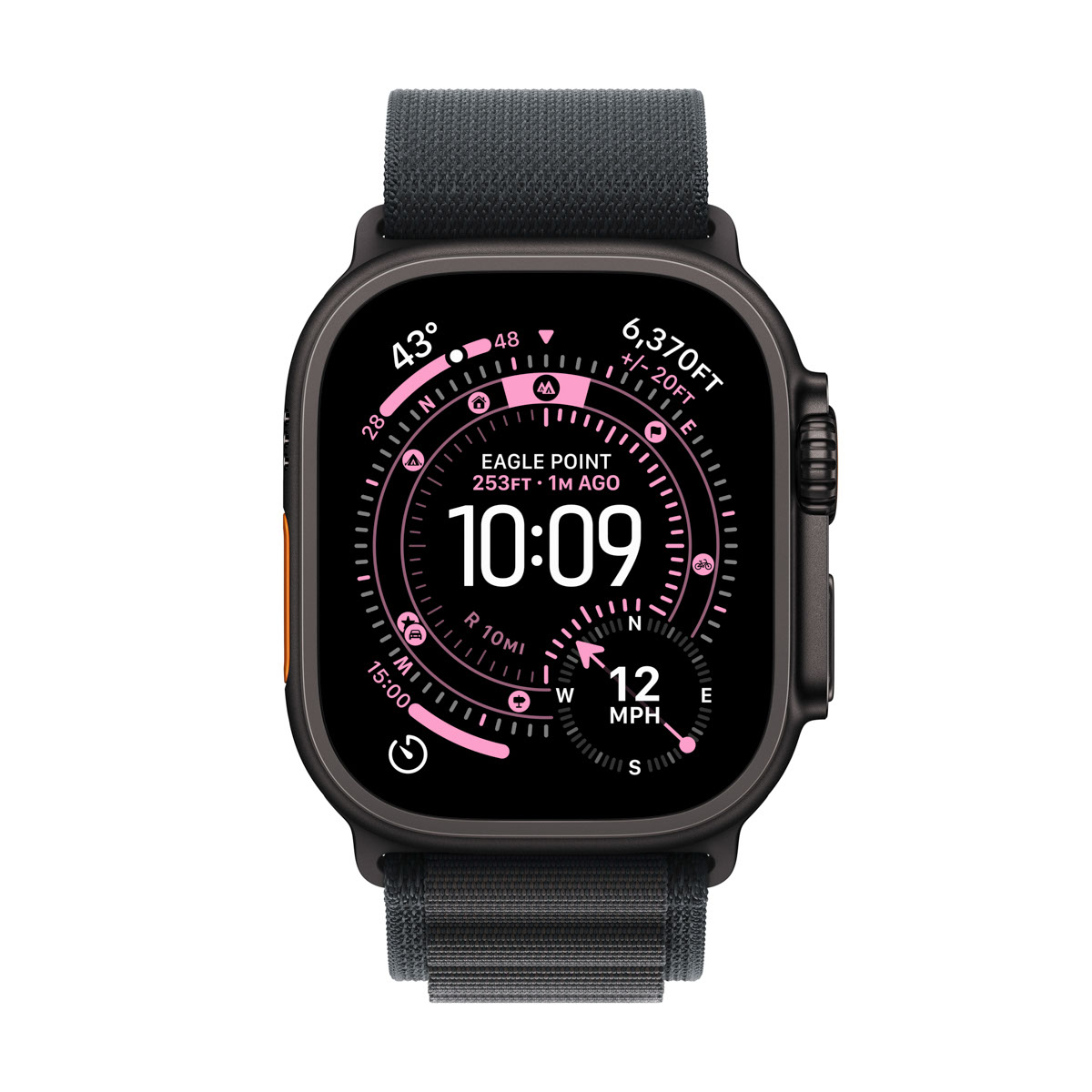 Apple Watch Ultra 3 GPS + Cellular 49mm Black Titanium - Black Alpine Loop - Large