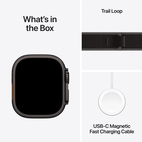 Apple Watch Ultra 3 GPS + Cellular 49mm Black Titanium - Black/Charcoal Trail Loop - Small/Medium