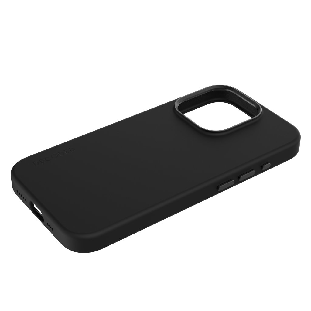 DECODED Silicone Backcover w/MagSafe for iPhone 15 Pro - Graphine Black
