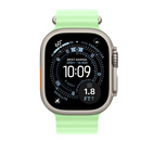 Apple Watch 49mm Ocean Band Neon Green - Natural Titanium