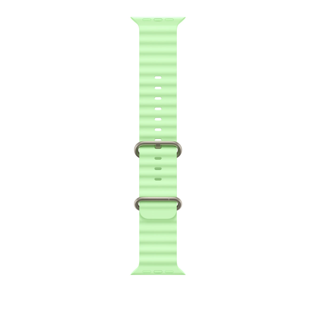Apple Watch 49mm Ocean Band Neon Green - Natural Titanium