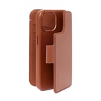 DECODED Leather Detachable Wallet Case w/MagSafe for iPhone 15 Plus - Tan