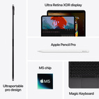 iPad Pro 13" w/Standard Glass (M5) 1TB WiFi+Cellular Space Black