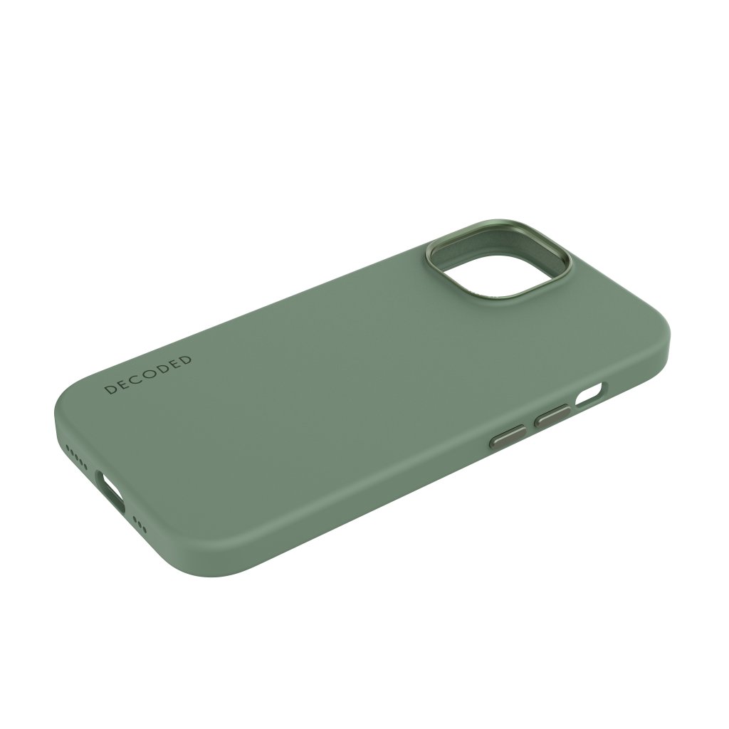 DECODED Silicone Backcover w/MagSafe for iPhone 15 Plus - Sage Leaf Green