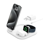Belkin BOOSTCHARGE 3-in-1 Magnetic Wireless QI2 15W Charging Dock White