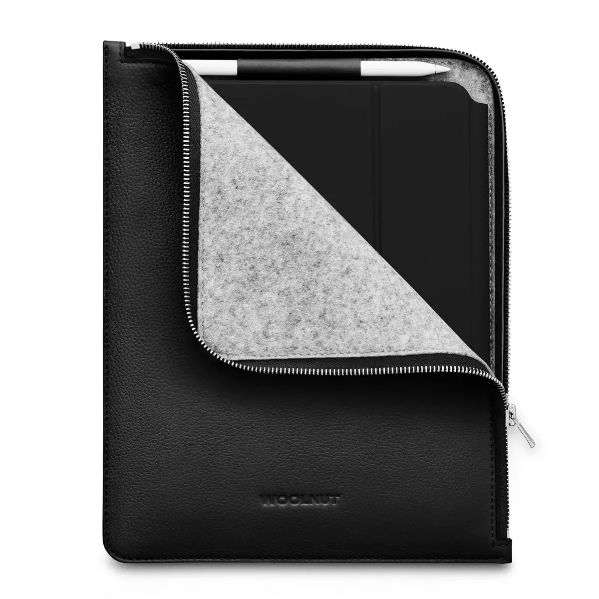 Woolnut Leather Folio iPad Air/ Pro 11" (M2/M3/M4/M5) - Black