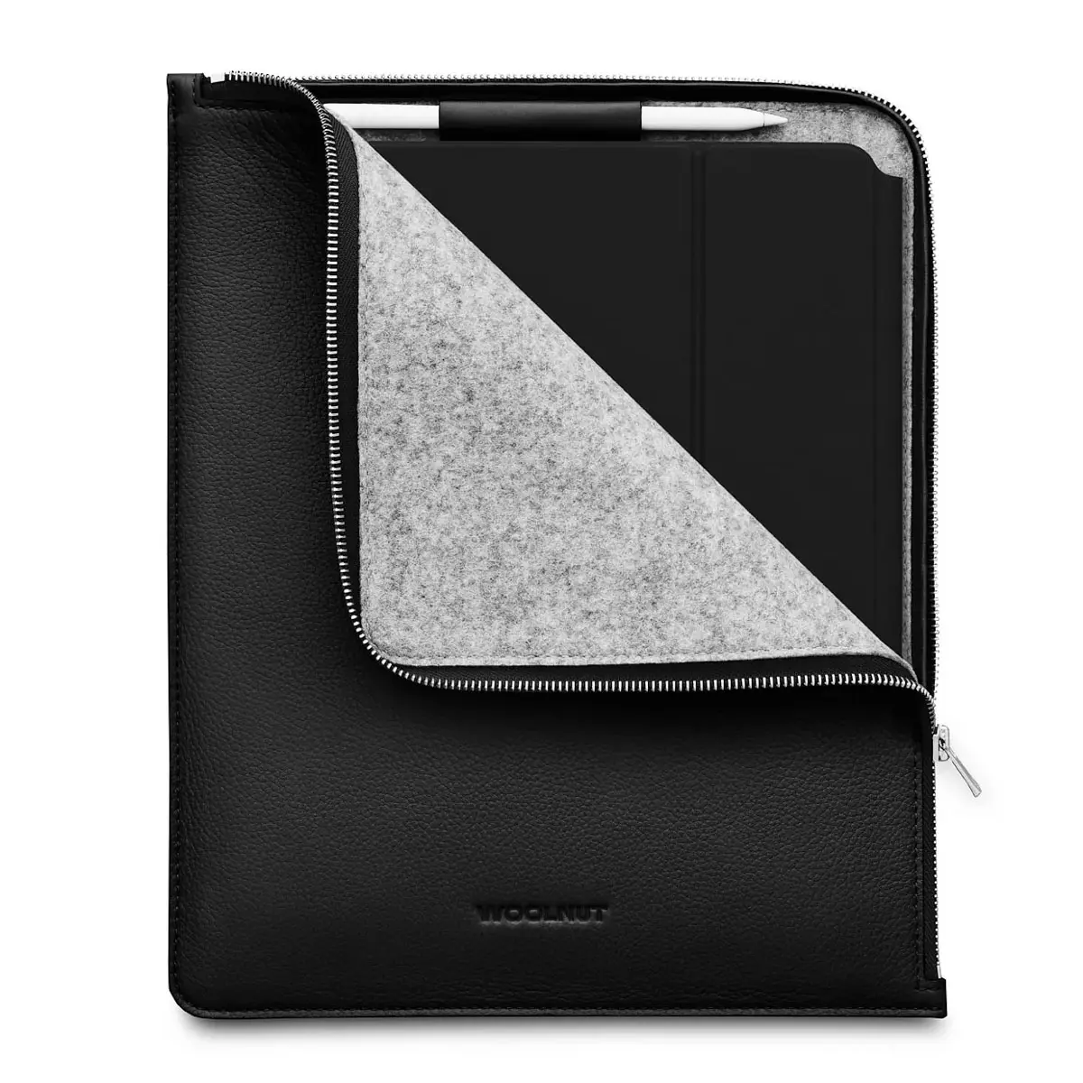 Woolnut Leather Folio iPad Air/ Pro 13" (M2/M3/M4/M5) - Black