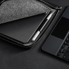 Woolnut Leather Folio iPad Air/ Pro 13" (M2/M3/M4/M5) - Black