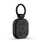 Satechi FindAll Vegan Leather Keychain w/ Apple Find My + Wireless Charging - Black