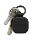 Satechi FindAll Vegan Leather Keychain w/ Apple Find My + Wireless Charging - Black
