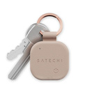 Satechi FindAll Vegan Leather Keychain w/ Apple Find My + Wireless Charging - Desert Rose
