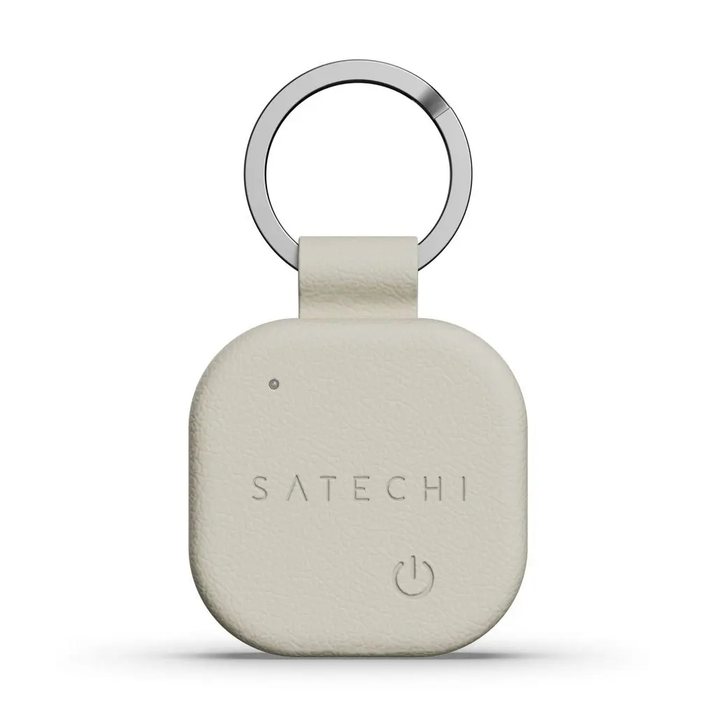 Satechi FindAll Vegan Leather Keychain w/ Apple Find My + Wireless Charging - Sand