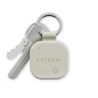 Satechi FindAll Vegan Leather Keychain w/ Apple Find My + Wireless Charging - Sand
