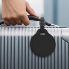 Satechi FindAll Vegan Luggage Tag w/ Apple Find My + Wireless Charging - Black