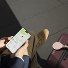 Satechi FindAll Vegan Luggage Tag w/ Apple Find My + Wireless Charging - Desert Rose