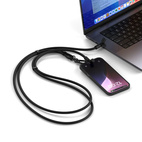 Satechi OntheGo Crossbody Lanyard Strap w/ charging cable - Black