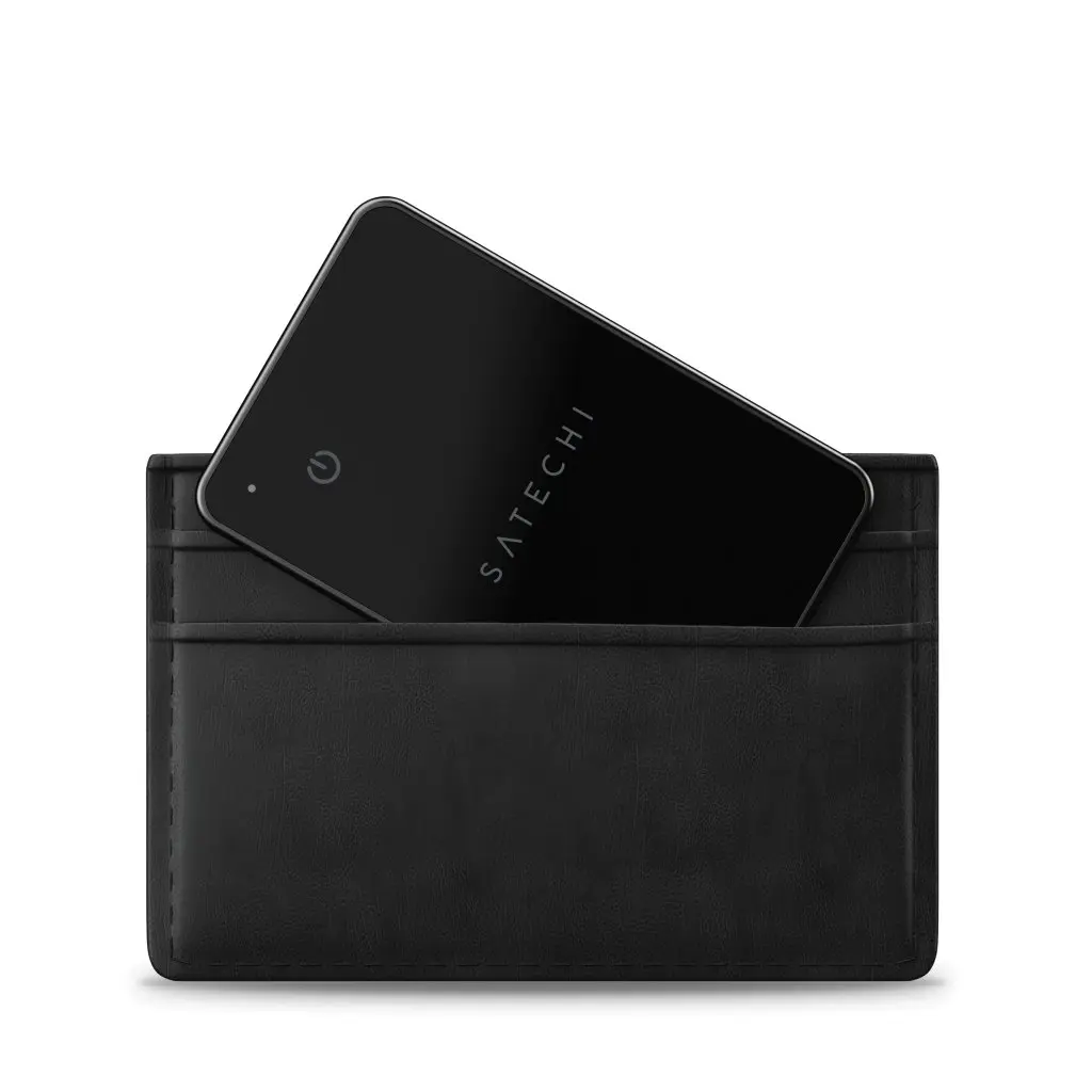 Satechi FindAll Wallet Card w/Apple Find My Tracking + Wireless Charging - Black
