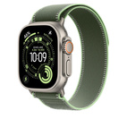 Apple Watch 49mm Trail Loop Green/Neon- M/L - Natural Titanium