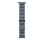 Apple Watch 49mm Ocean Band Anchor Blue - Natural Titanium