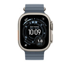 Apple Watch 49mm Ocean Band Anchor Blue Extension - Natural Titanium
