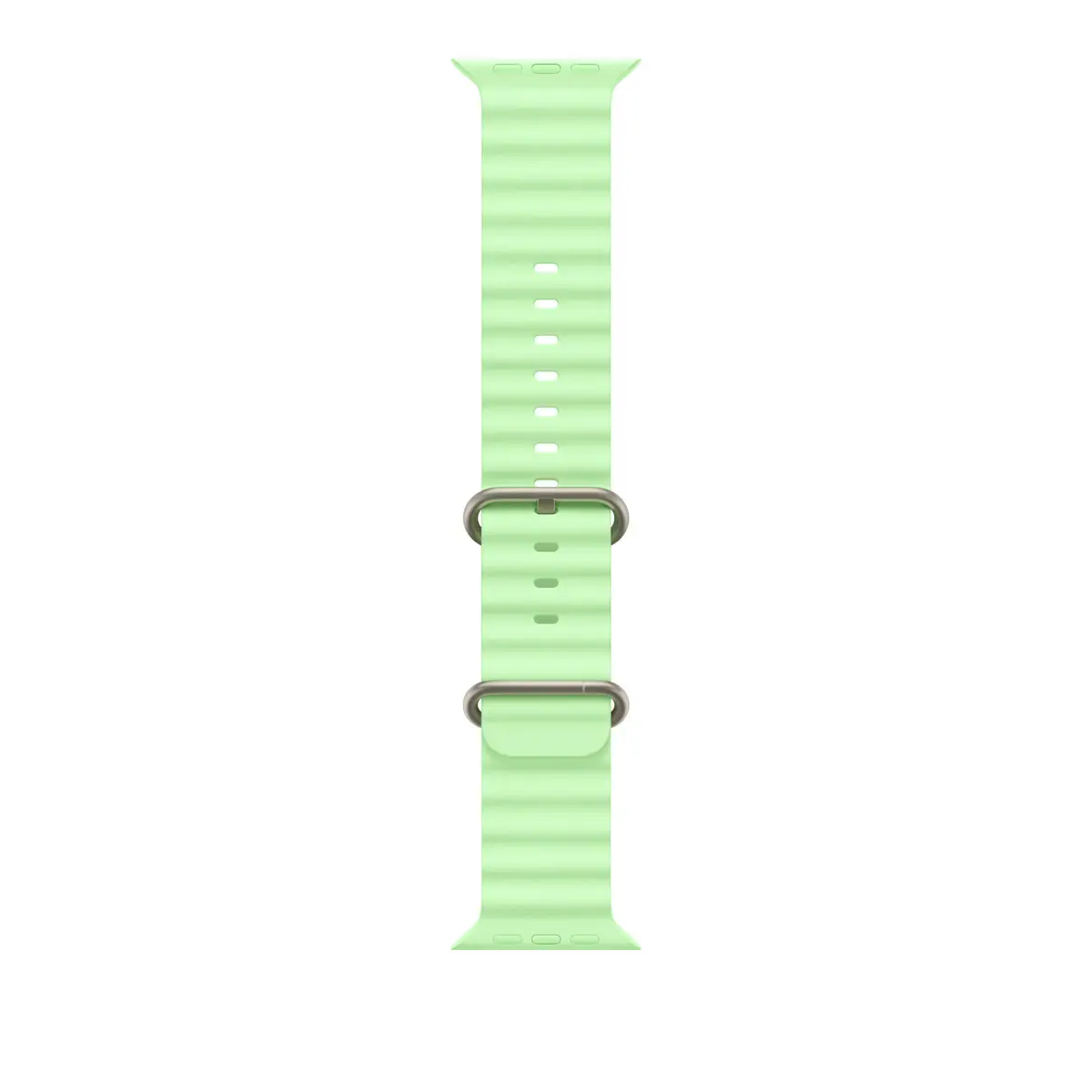 Apple Watch 49mm Ocean Band Neon Green - Natural Titanium