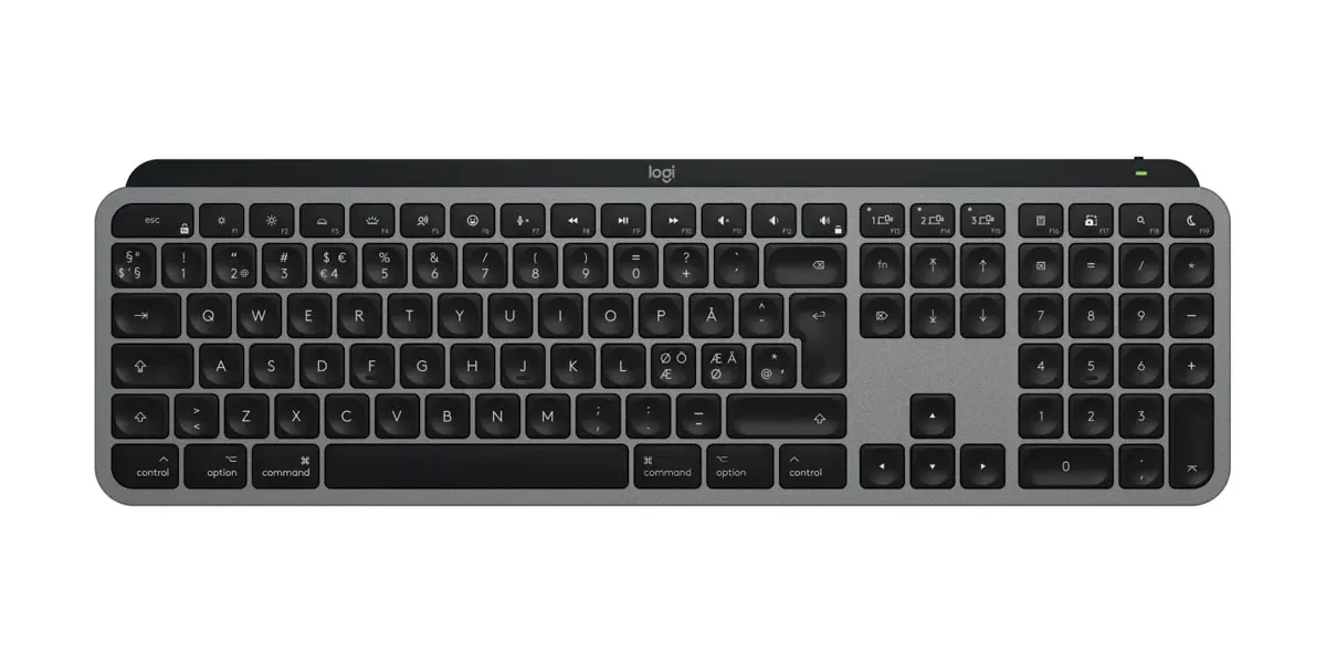 Logitech MX Keys S for Mac Bluetooth Keyboard SF/SWE - Space Gray