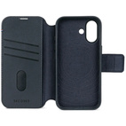 DECODED Leather Detachable Wallet Case w/MagSafe iPhone 17 - Navy Shadow