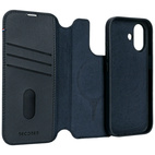 DECODED Leather Detachable Wallet Case w/MagSafe iPhone 17 - Navy Shadow