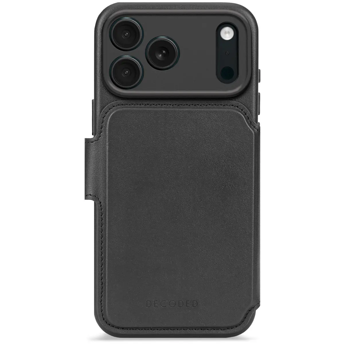 DECODED Leather Detachable Wallet Case w/MagSafe iPhone 17 Pro Max - Black