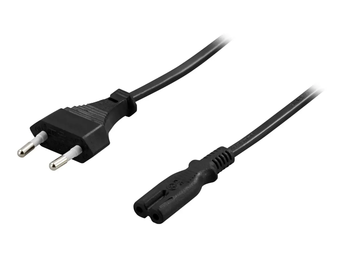 Virtakaapeli 2.0m pieni kojepää -Musta