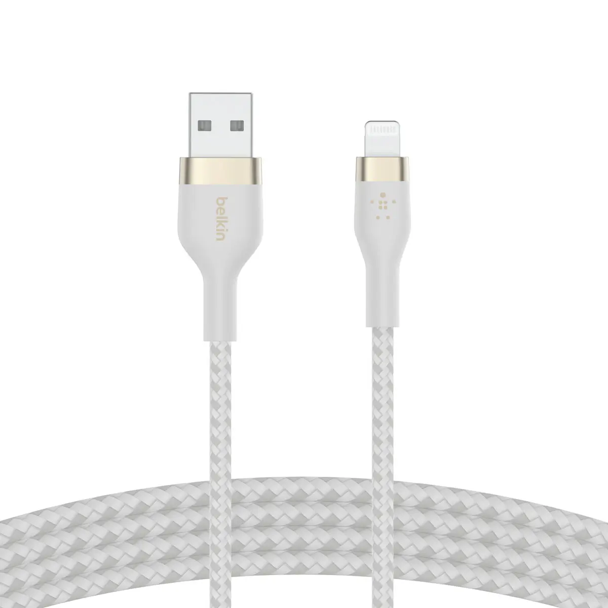 Belkin BOOSTCHARGE Pro Flex USB-A Lightning Cable 2.0m Braided White