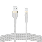Belkin BOOSTCHARGE Pro Flex USB-A Lightning Cable 2.0m Braided White