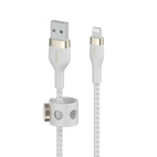 Belkin BOOSTCHARGE Pro Flex USB-A Lightning Cable 3.0m Braided White