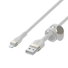 Belkin BOOSTCHARGE Pro Flex USB-A Lightning Cable 3.0m Braided White