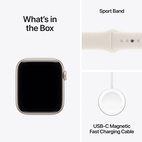 Apple Watch SE 3 GPS 44mm Starlight Aluminium - Starlight Sport Band - Medium/Large