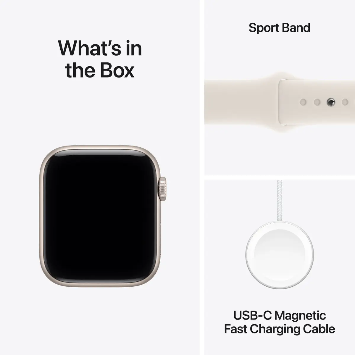 Apple Watch SE 3 GPS + Cellular 44mm Starlight Aluminium - Starlight Sport Band - Medium/Large