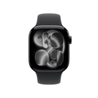 Apple Watch Series 11 GPS + Cellular 42mm Jet Black Aluminium - Black Sport Band - Medium/Large