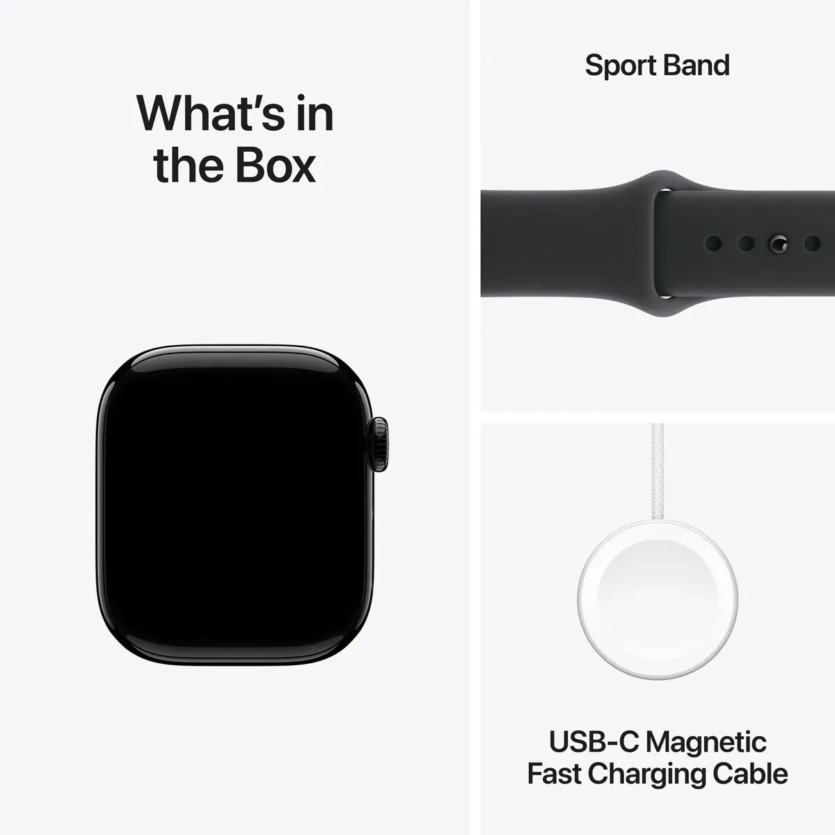 Apple Watch Series 11 GPS 42mm Jet Black Aluminium - Black Sport Band - Small/Medium